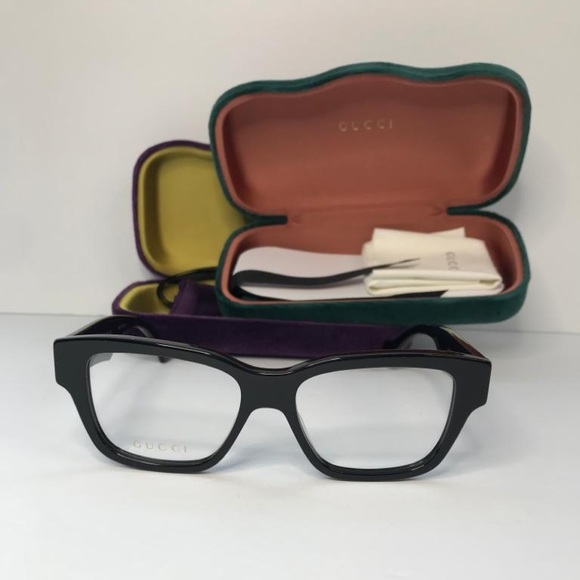 💯 - New Authentic Gucci Demo Square Eyeglasses GG1428O 004 55. - Picture 4 of 11